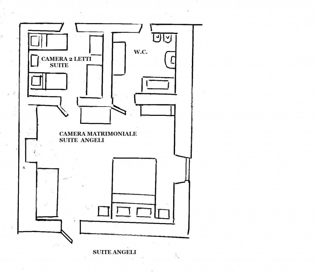 La Masseria Murgia Albanese - plan de la suite de l'Ange