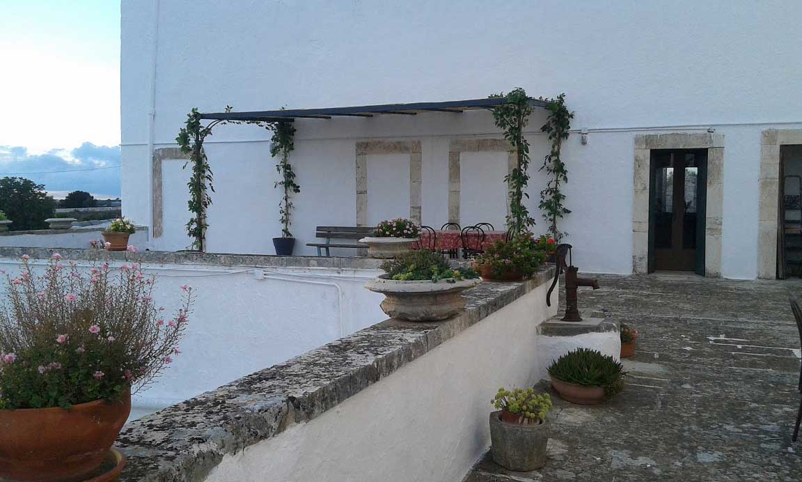 B&B puglia - Masseria Murgia Albanese - terraza